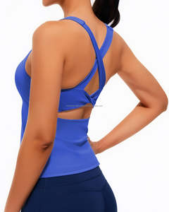 2025 Custom Womens Sexy Breathable Lightweight Plus Size Yoga <b>Vest</b> for Workout Sportswear - Product Image 3