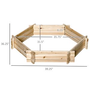 Fioriera Esagonale per Erbe Aromatiche # Aiuola rialzata senza viti 39x36 piedi # Design Classico # Motivo Quadrato # Funzione di irrigazione # Fioriere da Esterno - Product Image 3