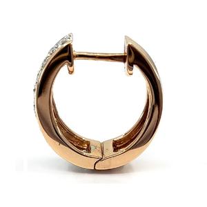 Pendientes de aro de diamante chapado en oro blanco de 18 quilates de alta calidad para mujer Close Back Wedding Entrega rápida - Product Image 3