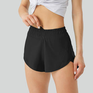 Shorts Deportivos Rosados Lisos para Gimnasio, Shorts de Yoga para Mujer, Shorts Deportivos con Logotipo Personalizado, Shorts Cortos para Correr - Product Image 4