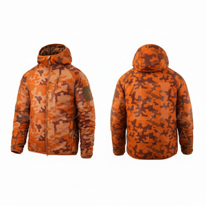 Hot Selling Premium Quality <b>Lightweight</b> Camouflage Hooded Puffer <b>Jacket</b> Windproof Warm Outdoor <b>Casual</b> Winter <b>Jackets</b> For Unisex - Product Image 3