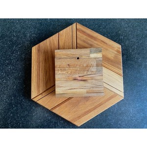 Organizador Giratorio Hexagonal de Madera, Diseño Minimalista, Contenedor de Almacenamiento Hecho a Mano en Madera Sólida - Product Image 5
