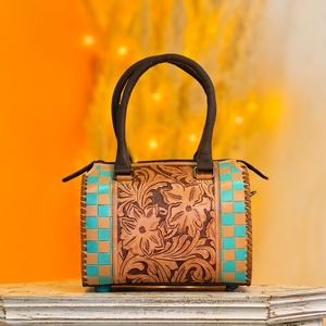Bolsa de Viaje y Compras de Piel Auténtica Venus Leathers con Cierre, Diseño Floral, Ligera, de Poliéster, para Mujeres y Chicas, Uso Diario - Product Image 1