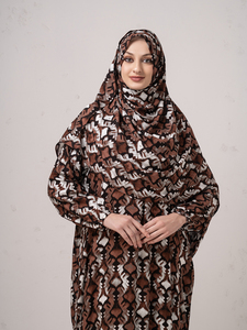 Vêtements musulmans personnalisés, mode islamique, vêtements en satin à imprimé floral, Kebaya, Baju Kurung, robes tunique, Jilbab, robe musulmane - Product Image 1