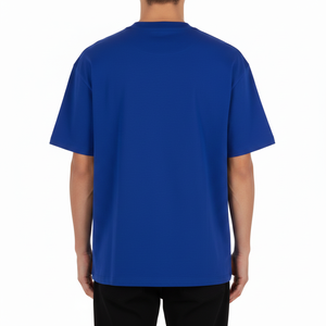 T-shirt en coton tricoté 100% lourd, couleur unie, 240g, pour homme, décontracté, séchage rapide, col rond, épaules tombantes, manches courtes, été, automne - Product Image 3