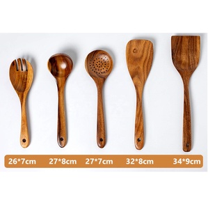 Classic Design Wooden Spoons Set Non-Stick <b>Kitchen</b> <b>Cookware</b> Bowls Polished Disposable Party Items Eco-Friendly Frying Serving - Product Image 3