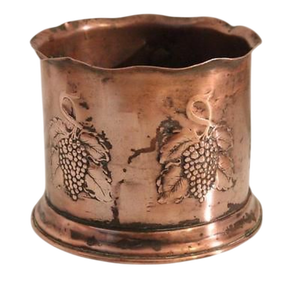 Vintage Copper Ice Bucket Round Metal Handmade Beverage <b>Cooler</b> with Crest Design Rust Resistant Industrial Design Wine <b>Cooler</b> - Product Image 5