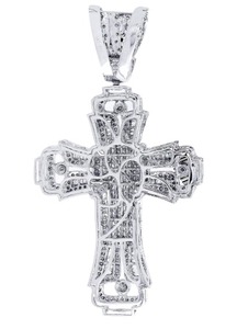 Pendentif Hip Hop personnalisé en argent 925, style streetwear glacé, avec diamants taille brillant, breloques croix personnalisées - Product Image 2