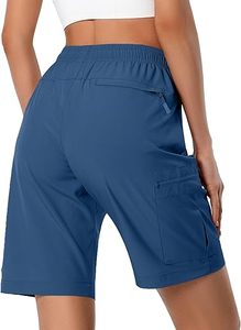 Pantalones Cortos Deportivos para Mujer, Diseño OEM al por Mayor, Elásticos en 4 Direcciones, Impermeables, de Secado Rápido, con Bolsillos con Cremallera, Poliéster y Spandex - Product Image 2