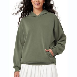 Sudadera con Capucha para Mujer, Diseño Moderno, Secado Rápido, Económica, Estilo Casual Urbano, Hombros Caídos, Transpirable, Tejido Ecológico - Product Image 3