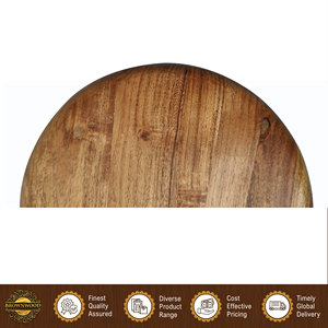 Fournisseur en gros de plateaux ronds en bois d'acacia naturel de qualité supérieure, faits à la main, provenant d'Inde - Product Image 4