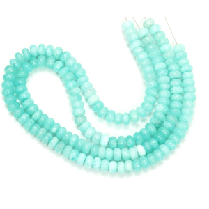 Cuentas de Amazonita en Forma de Rondelle: Cuentas de Piedra Preciosa Azul (7-8mm) - Product Image 2