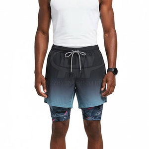 Shorts de sport pour hommes en spandex/polyester, design tendance, taille mi-haute, séchage rapide, haute qualité, fabrication pakistanaise - Product Image 3