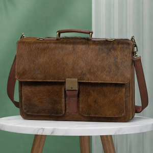 Cow Print Hair-on Leather Crossbody <b>Bag</b> for Women Genuine Fur Laptop Shoulder <b>Bag</b> Stylish Casual Handbag Wholesale LHLB-0013 - Product Image 1