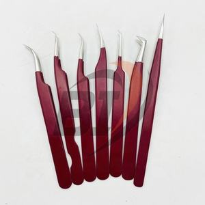 Pince à épiler professionnelle en acier inoxydable durable pour extensions de cils, marque privée personnalisée, prise en main robuste, revêtement couleur sur mesure - Product Image 5