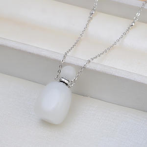 Hebilla de Plata S925 Hecha a Mano, Soporte para Colgante, DIY para Tarjetas, Juego de Collar de 4 mm con Colgantes y Dijes de Moda 2064 - Product Image 1