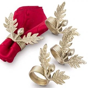 Anillo para Servilletas con Cuentas Rojas, Decoración de Mesa en Forma de Anillo, 4.5cm de Ancho, para Bodas - Product Image 2