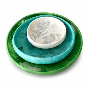 Tazón de Resina Hecho a Mano con Diseño de Flores, Tazón Decorativo para Servir Ensaladas, Vajilla para el Hogar, Utensilios de Cocina para Restaurantes y Hoteles - Product Image 4