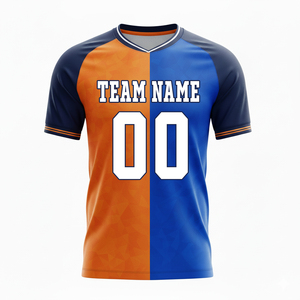 Maillots de football écologiques de haute qualité à manches courtes, anti-plis, séchage rapide, respirants, 100 % polyester, matière douce - Product Image 1