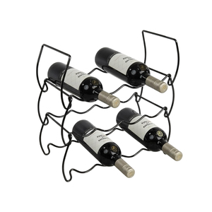 Moderno Estante Apilable para Vino de Plástico Negro, Diseño Modular Único en Forma de Uva, Soporte Independiente para Botellas de Vino para Encimera de Cocina y Hogar - Product Image 3