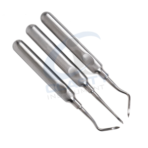 Élévateurs dentaires manuels en argent, instrument chirurgical de classe I, poignée ergonomique, certifié CE - Product Image 1