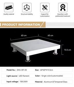 Ilumina la Pista de Baile para <span class=keywords><strong>el</strong></span> <span class=keywords><strong>Escenario</strong></span> de la Boda. Boda al Aire Libre. Lámparas de Diodo Emisor de Luz Magnéticas 3D. - Product Image 6