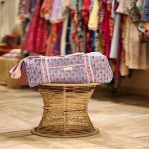 2026 New Genuine High Quality <b>Women</b> Large Duffel Handbags Hand Block Floral Printed Unisex Indian Handmade Cotton Travel <b>Bags</b> - Product Image 1