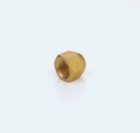 Écrou de raccordement HVAC pour réfrigération, 1/4 pouce, en laiton forgé, 45 degrés, filetage SAE 5/8-18 UNF, 800 PSI, usiné CNC, tête hexagonale, Inde
