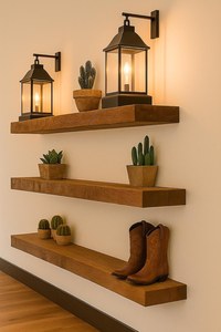 Étagère murale élégante en bois de chêne - Design intemporel |   Vente en gros personnalisée OEM - Product Image 2
