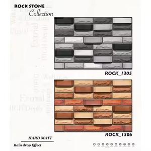 300x450mm Attractive Look Brick Pattern 3D 30x45cm Exterior Ceramic 12x18 Wall Tiles for Outside Restaurant <b>Elevation</b> Decoration - Product Image 2