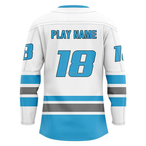 Maillot de hockey professionnel personnalisé 100% polyester respirant unisexe vêtements de sport broderie impression directe d'usine ensembles - Product Image 4