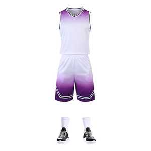 Ensemble de maillots de basket-ball fabriqués en usine, nouveau design, impression par sublimation, respirant, taille plus, uniforme d'équipe sportive - Product Image 5