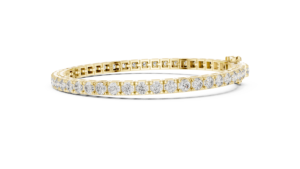 Round Cut Tennis Bracelet Moissanite Diamond 14K <b>Solid</b> <b>Gold</b> DEF VVS Classic Wedding Fine Jewelry Bracelet for Women Wholesale - Product Image 4