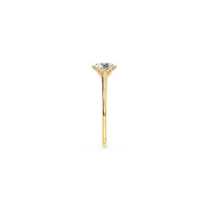 Anillo REYES Solitaire de Plata de Ley 925 con Corte Redondo, Moissanita de 0.94 Quilates, Halo Oculto, Chapado en Oro Amarillo de 14K y Rodio - Product Image 5