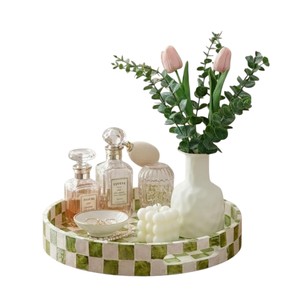 Bandeja de Servir de Lujo con Incrustaciones de Madreperla Hecha a Mano, Bandeja Decorativa para el Hogar, Hotel, Restaurante, para Servir y como Regalo - Product Image 4