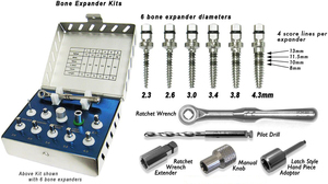 Kit d'expansion osseuse pour implants dentaires, 12 pièces, instruments chirurgicaux en acier inoxydable pour l'expansion osseuse et la chirurgie implantaire - Product Image 4
