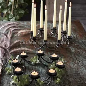 Modern <b>Bamboo</b> Candle Holder for Living Room Coffee <b>Table</b> Home Decor Handmade Artistic Round Design - Product Image 3