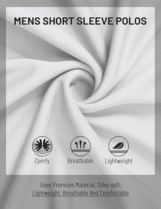 Men's Short Sleeve 100% Cotton Pique Polo Shirt <b>Classic</b> Collar Solid Color Casual Breathable Knitted Regular Fit - Product Image 6