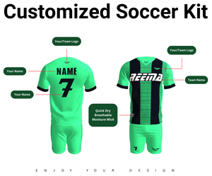 Ensemble d'uniformes de football personnalisés de haute qualité, imprimés, 100 % polyester, respirants, extensibles dans quatre directions, séchage rapide, manches courtes, unisexe - Product Image 5