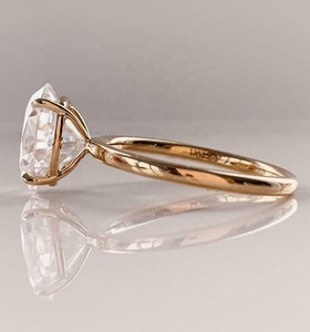 Oval Cut Diamond Engagement Wedding <b>Ring</b> IGI Certified 925 Sterling <b>Silver</b> Rhodium Plated <b>Solitaire</b> for Women White Diamond - Product Image 6