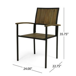 Set Bridget di 2 Sedie da Giardino in Legno e Metallo, Elegante Arredo per Esterni - Product Image 4