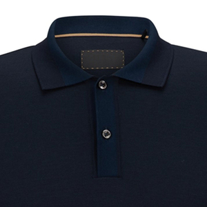 Camisa Clásica de Punto Sólido para Hombre, Manga Corta, Cuello Casual, Anti-Pilling, de Lino, para Uso Diario, Personalizable con Marca - Product Image 2