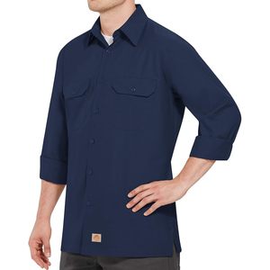 Chemise de travail à manches longues en ripstop solide personnalisée Logo personnalisable Résistant aux déchirures et aux flammes Vêtements de travail pour la construction Certifié EN - Product Image 1