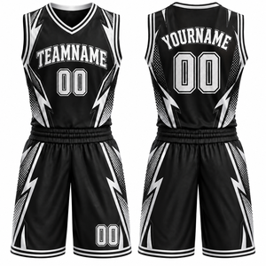 Conjunto de Uniforme de Baloncesto Personalizado, Camiseta y Pantalones Cortos, Logotipo Personalizado, Nombre y Número del Jugador, Fabricante de Ropa Deportiva al por Mayor OEM ODM - Product Image 3