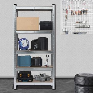 Scaffalatura Metallica Zincata a 5 Ripiani per Garage e Necessità di Stoccaggio nel Regno Unito - Product Image 3
