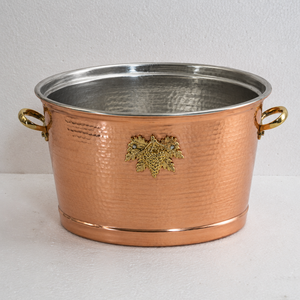 Hammered Copper Wine Cooler <b>Bucket</b> with Stainless Steel Liner Ice <b>Bucket</b> Champagne Chiller Beverage Cooler for Wine <b>Beer</b> Parties - Product Image 2