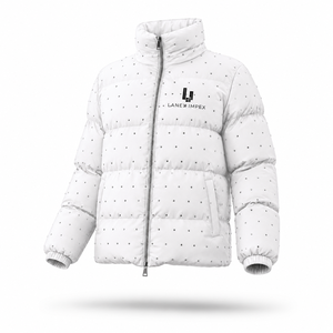 Custom Men White Puffer Jacket <b>Winter</b> <b>Quilted</b> Bubble Coat Lightweight Warm Insulated Zip Up Jacket OEM ODM Wholesale Manufacture - Product Image 2