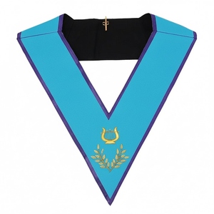 Organist Master Ceremonies Embroidered Beads Hook-and-Loop Safety <b>Pin</b> Luxury Fashion Leather Eco-Friendly Triangle Custom Badges - Product Image 3