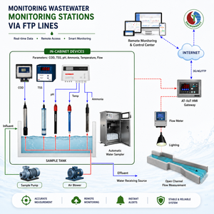 Estación Automatizada de Monitoreo de Aguas Residuales |   ESTACIONES DE MONITOREO DE AGUAS RESIDUALES A TRAVÉS DE LÍNEAS FTP - OEM Disponible - Product Image 1
