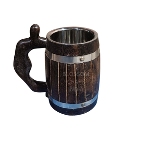 Mug en bois de qualité supérieure fabriqué à partir de bois naturel, tasse écologique pour le café, le thé, la cuisine - Product Image 4